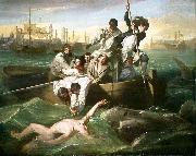 John Singleton Copley Watson and the Shark (1778) depicts the rescue of Brook Watson from a shark attack in Havana, Cuba. oil painting on canvas
